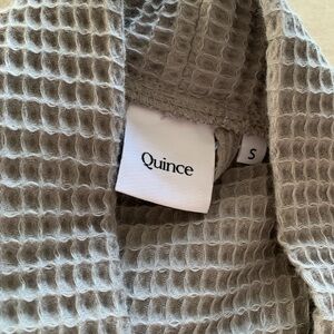 Quince Organic Cotton Waffle Knit in Gray